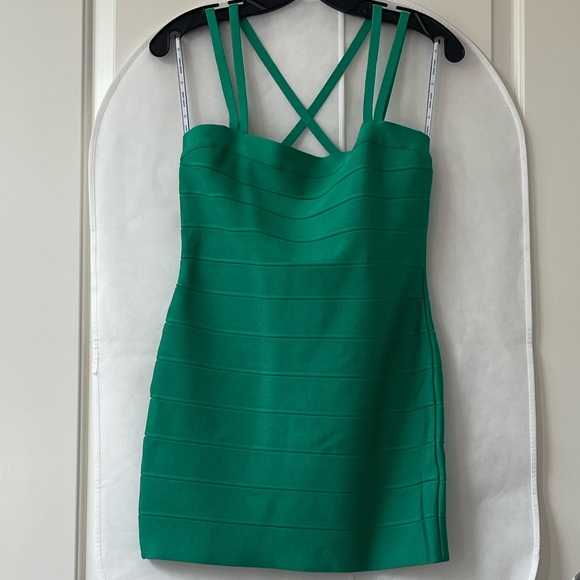 Hervé Léger Crisscross-Back Strappy Bodycon Mini Dress - Picture 6 of 16